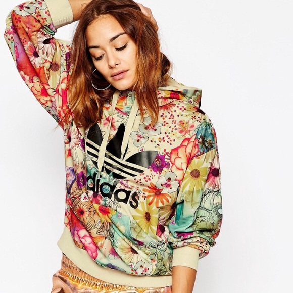 adidas floral hoodie